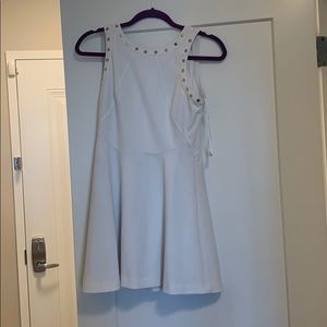 White dress with studs